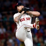 Boston Red Sox starting pitcher Garrett Crochet (35) pitches to the New York Yankees during the first inning at Fenway Park on Sept. 14, 2025.