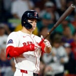 Boston Red Sox right fielder Roman Anthony (19) at bat during the fourth inning at Fenway Park on Sept. 2, 2025.