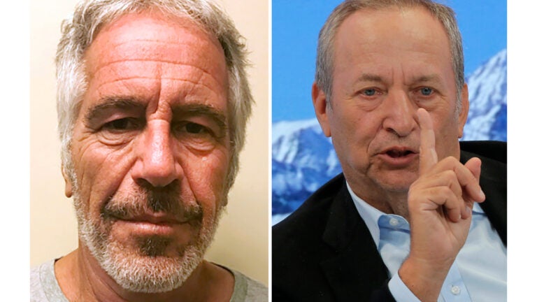 Jeffrey Epstein and U.S. economist Larry Summers.