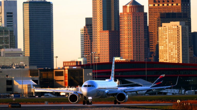 The flight landed unexpectedly at Logan Airport after the student allegedly stabbed two passengers with a metal fork.