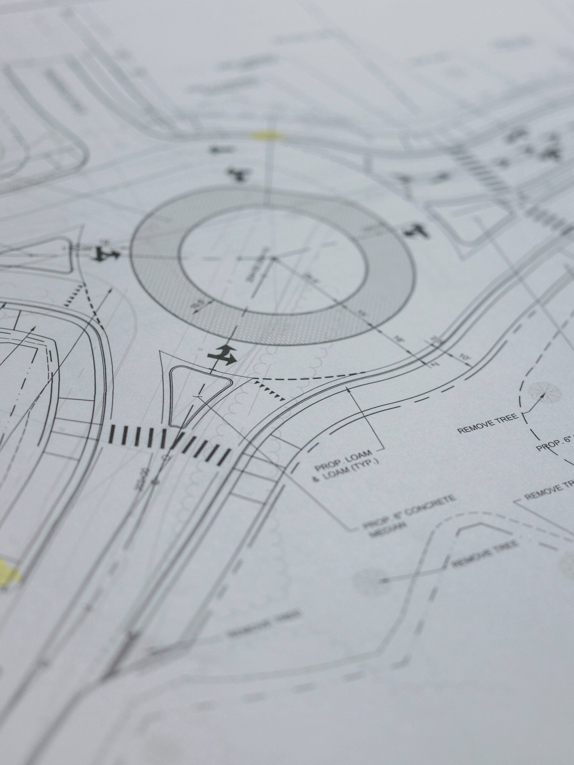 A blueprint of a roundabout in Keene, N.H.