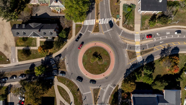 A roundabout in Keene, N.H.