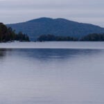 Burnt Jacket Mountain is seen across Moosehead Lake in Greenville, Maine.