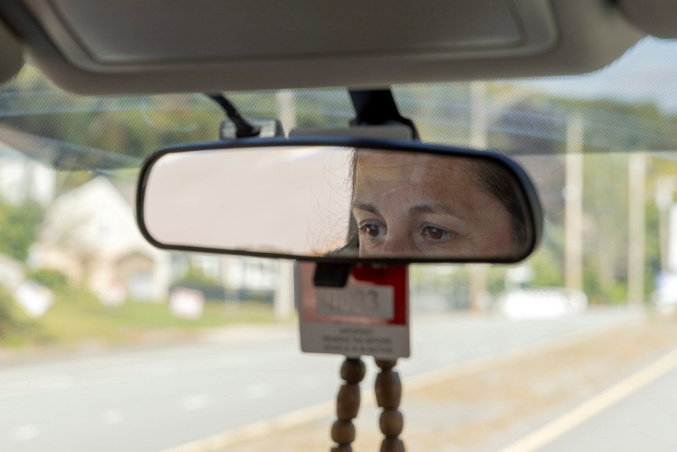 Etel Haxhiaj, a member of the City Council, canvasses for reelection. 