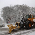 A snowplow in Boston.
