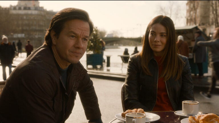 Mark Wahlberg and Michelle Monaghan in "The Family Plan 2."